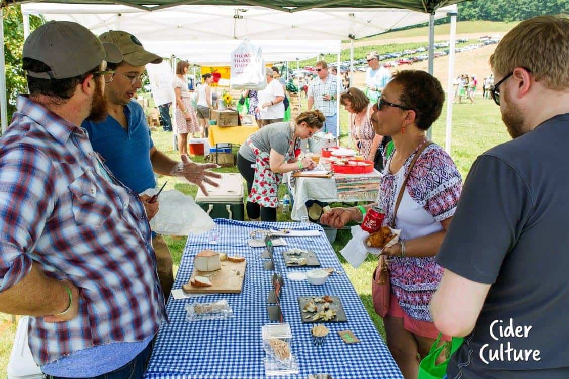 Cheese tasting PA Cider Fest