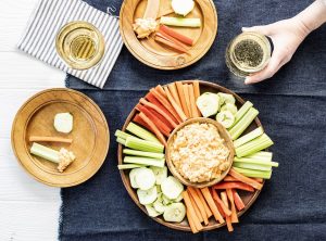 cider and party snacks