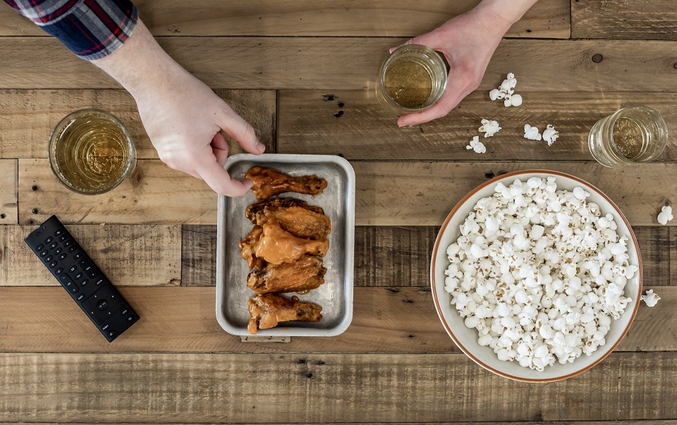 cider and party snacks