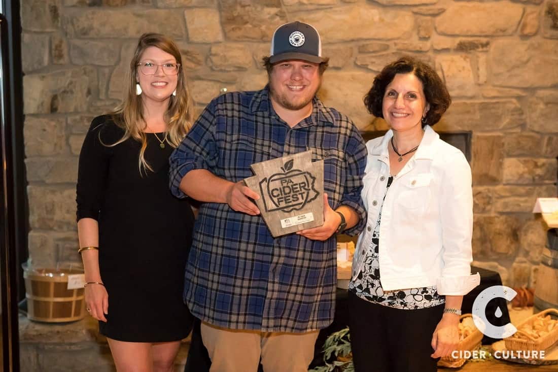 Ben Wenk (center) at the 2018 PA Cider Fest Cider Makers Dinner