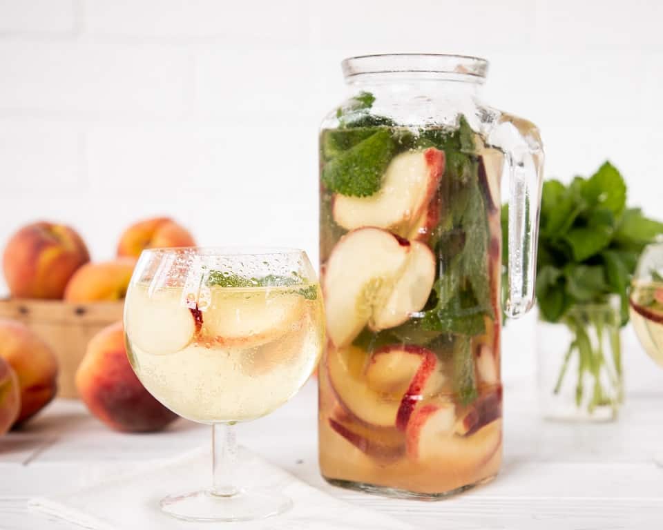 White Peach Cider Sangria Hard Cider Cocktail Recipes