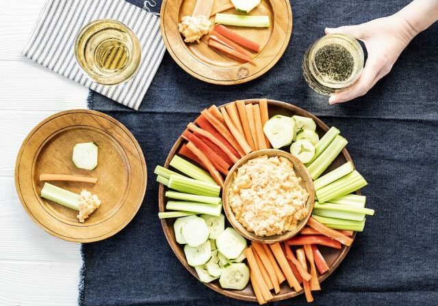 cider and party snacks