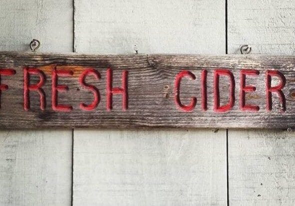 Photo credit: Alexandra Whitney Photography; Tags: cider, fresh cider, cider sign