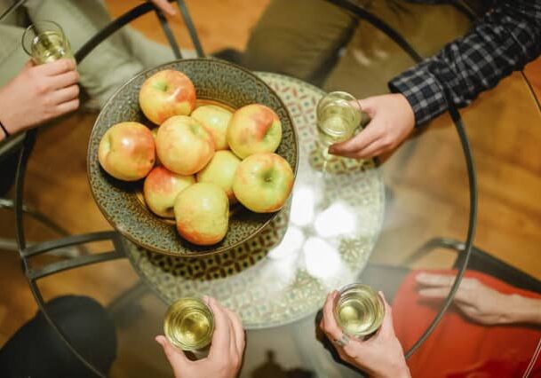 Credit: Alexandra Whitney Photography
tags: cider, glasses, cheers, party, celebration, apples